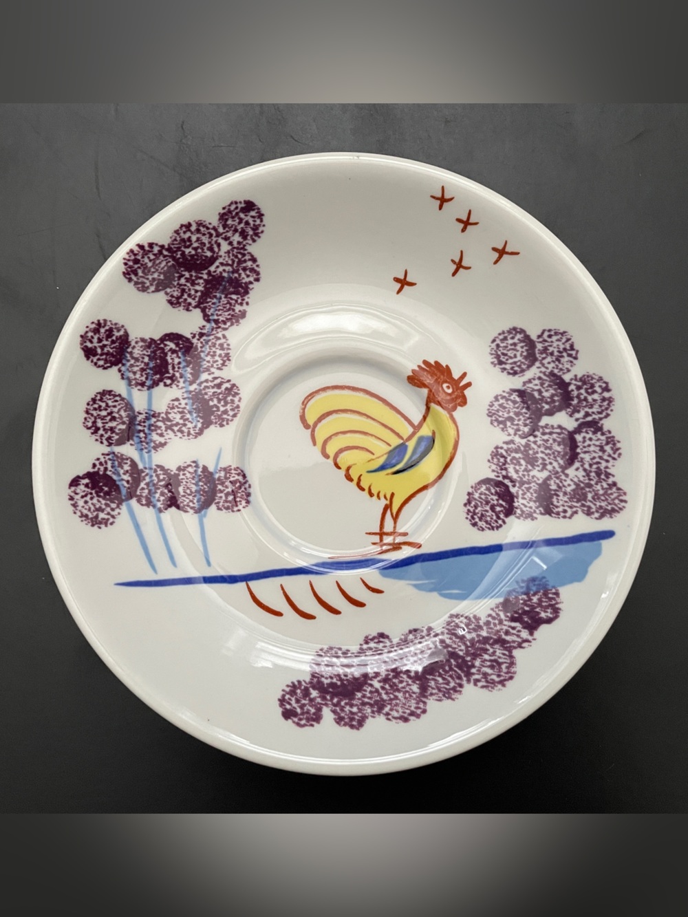 Colonial Williamsburg Josiah Chowning’s Tavern Rooster Saucer Plates